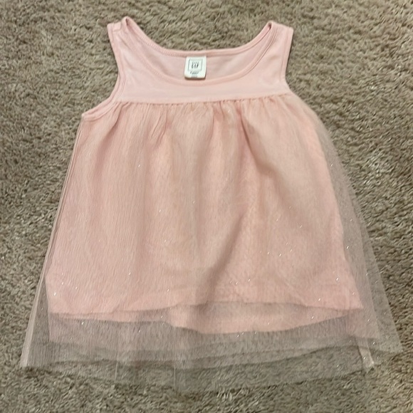 Toddler Girls Baby Gap Pink Sparkle Tulle Tank 2T - Picture 2 of 8